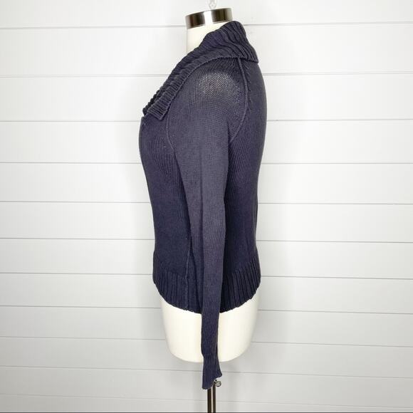 J.Crew Torque Moto Knit Asymmetrical Zip Cardigan Dark Grey Size XS - Picture 5 of 8